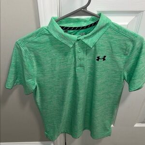 Under Armour Kids Polo Shirt in Vibrant Green YLG Like New